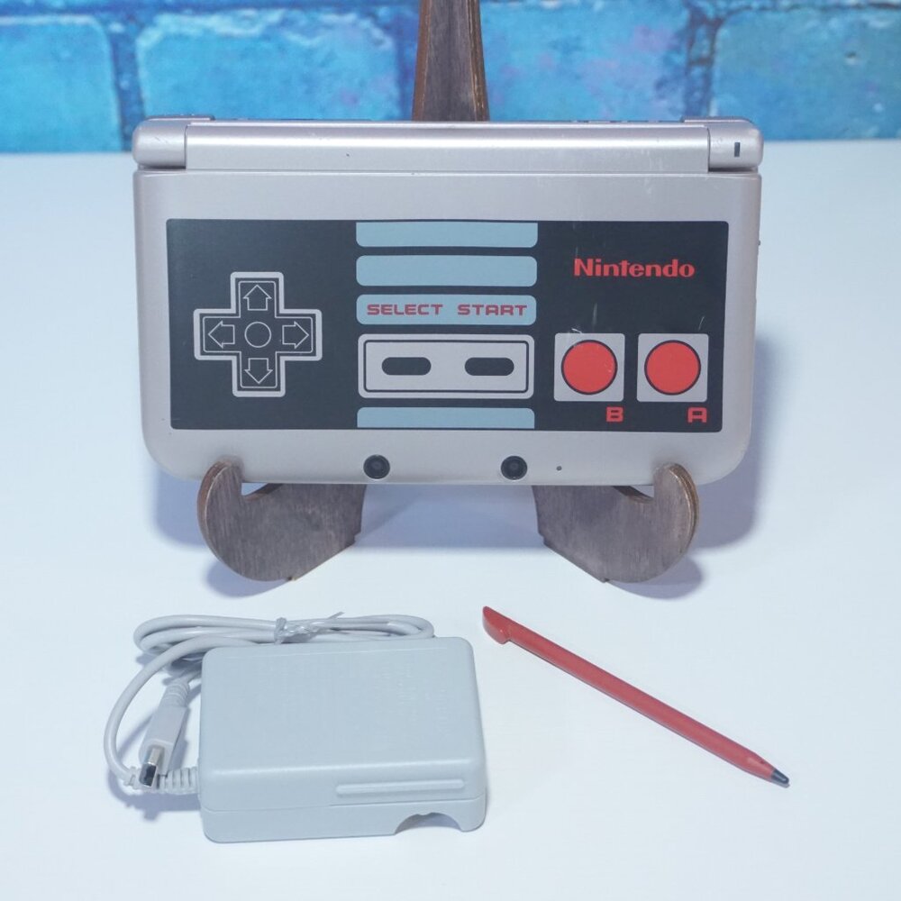 Nintendo 3DS XL NES Edition Handheld Console with Charger, Stylus, and 4GB SD
